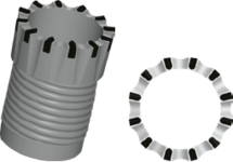 Ringbohrkrone mit Plattenschneide