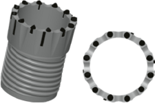 Ringbohrkrone mit Schrämstiftschneide 2